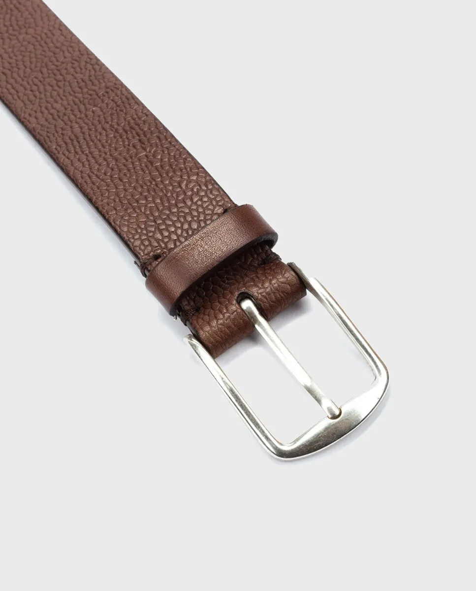 

Мужской кожаный ремень с металлической пряжкой Pikolinos, темно-коричневый