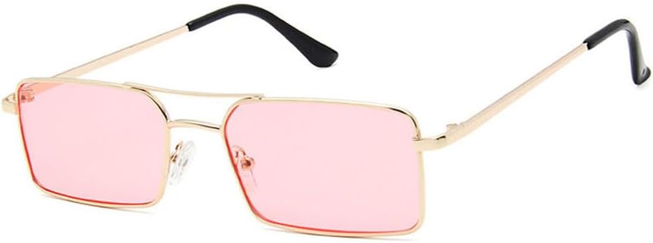 

Солнцезащитные очки UV400 с двойной перемычкой, металлической оправой и прозрачными линзами Ocean Clear, подходят для женщин и мужчин, для бега и занятий спортом на открытом воздухе UYPTK, Golden Pink