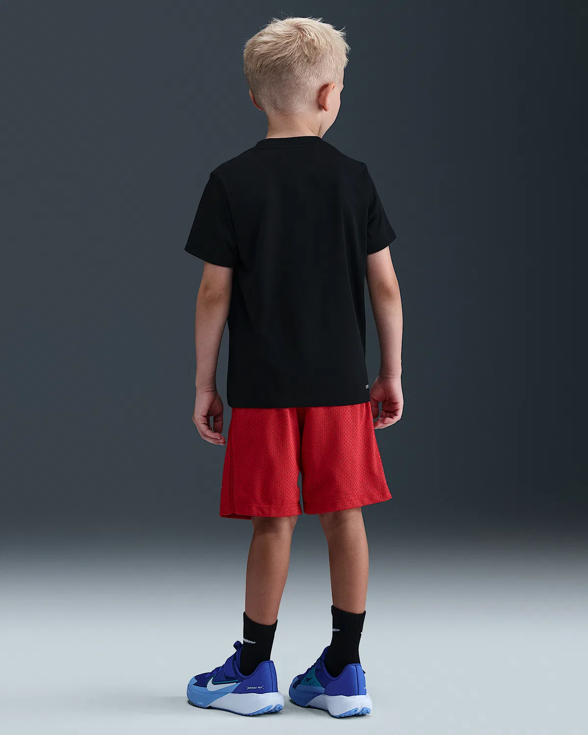 Детские шорты Nike Dri-FIT Multi Mesh, University Red — фото 4