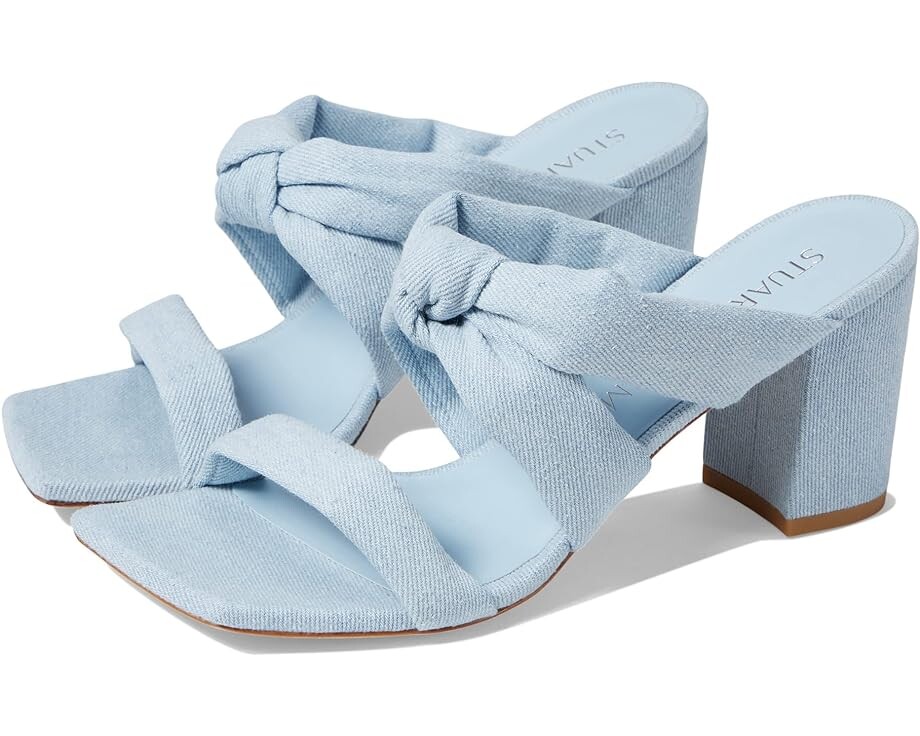 

Туфли Stuart Weitzman Playa 75 Knot Block Slide, цвет Light