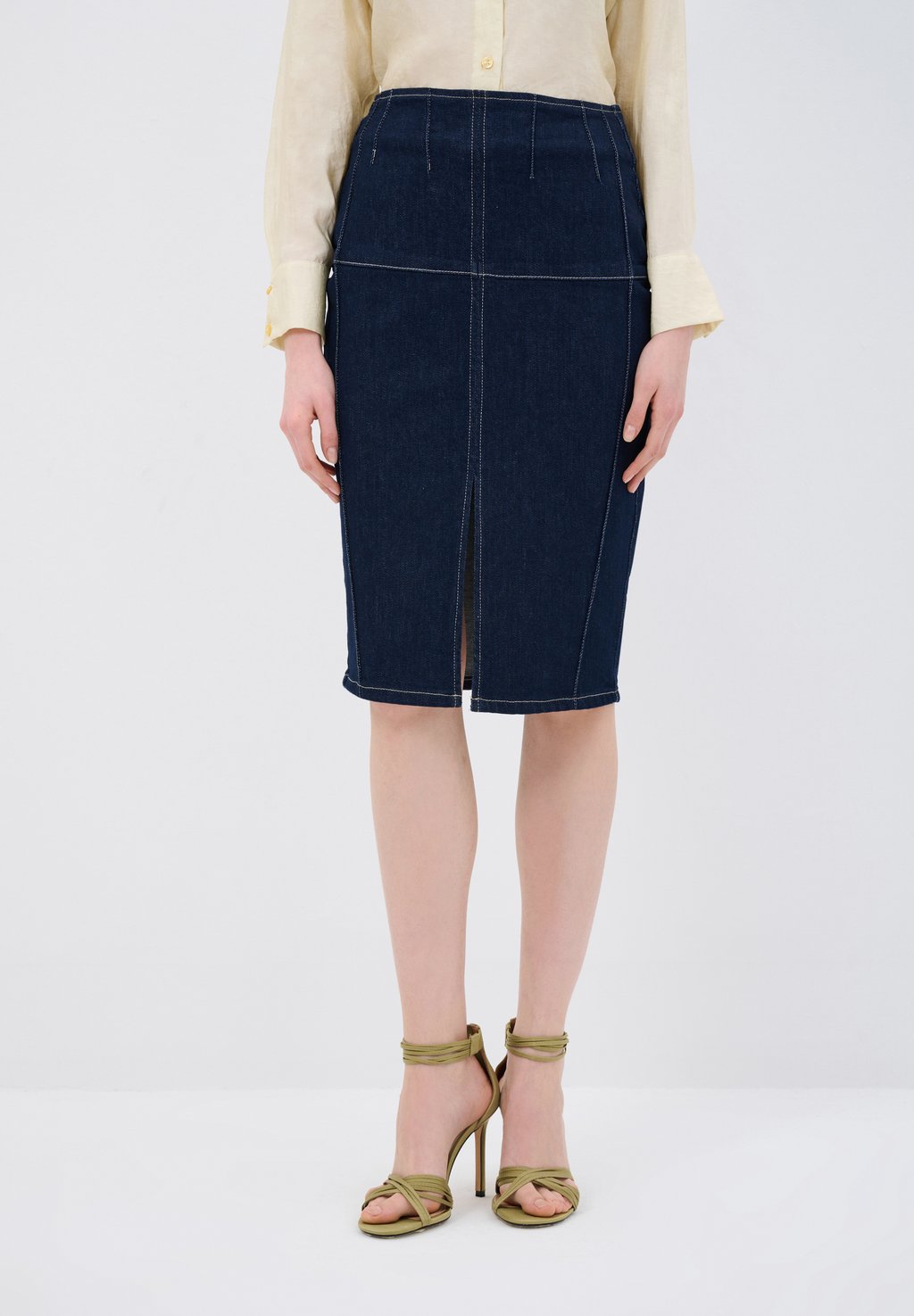 

Джинсовая юбка SLIT - Pencil skirt adL, темно-синий