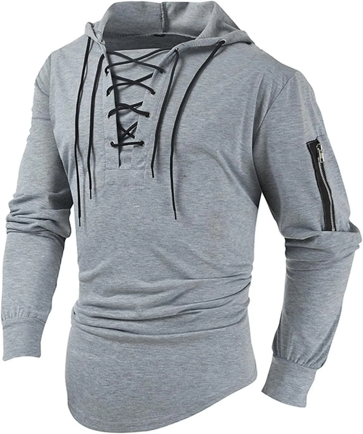 

Толстовка с капюшоном для мужчин, длинный рукав, шнуровка спереди, Y2K