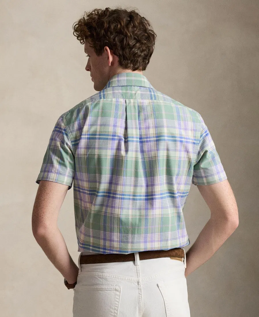 Мужская рубашка классического кроя Polo Ralph Lauren, Fades Mint Lavender Multi — фото 4