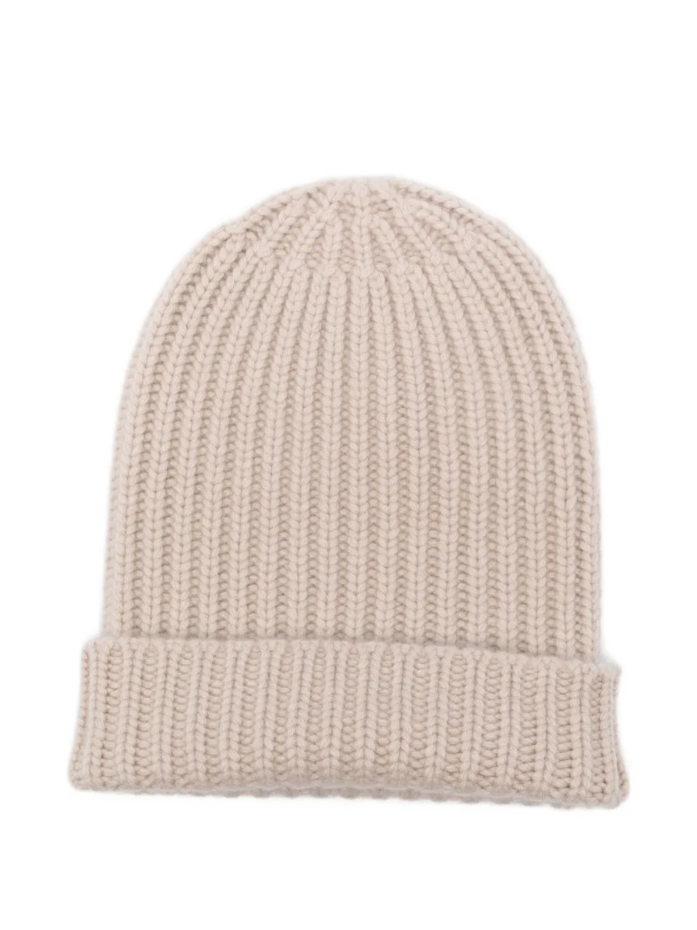 

Кашемировая шапка бини в рубчик HURRAY, нейтральный