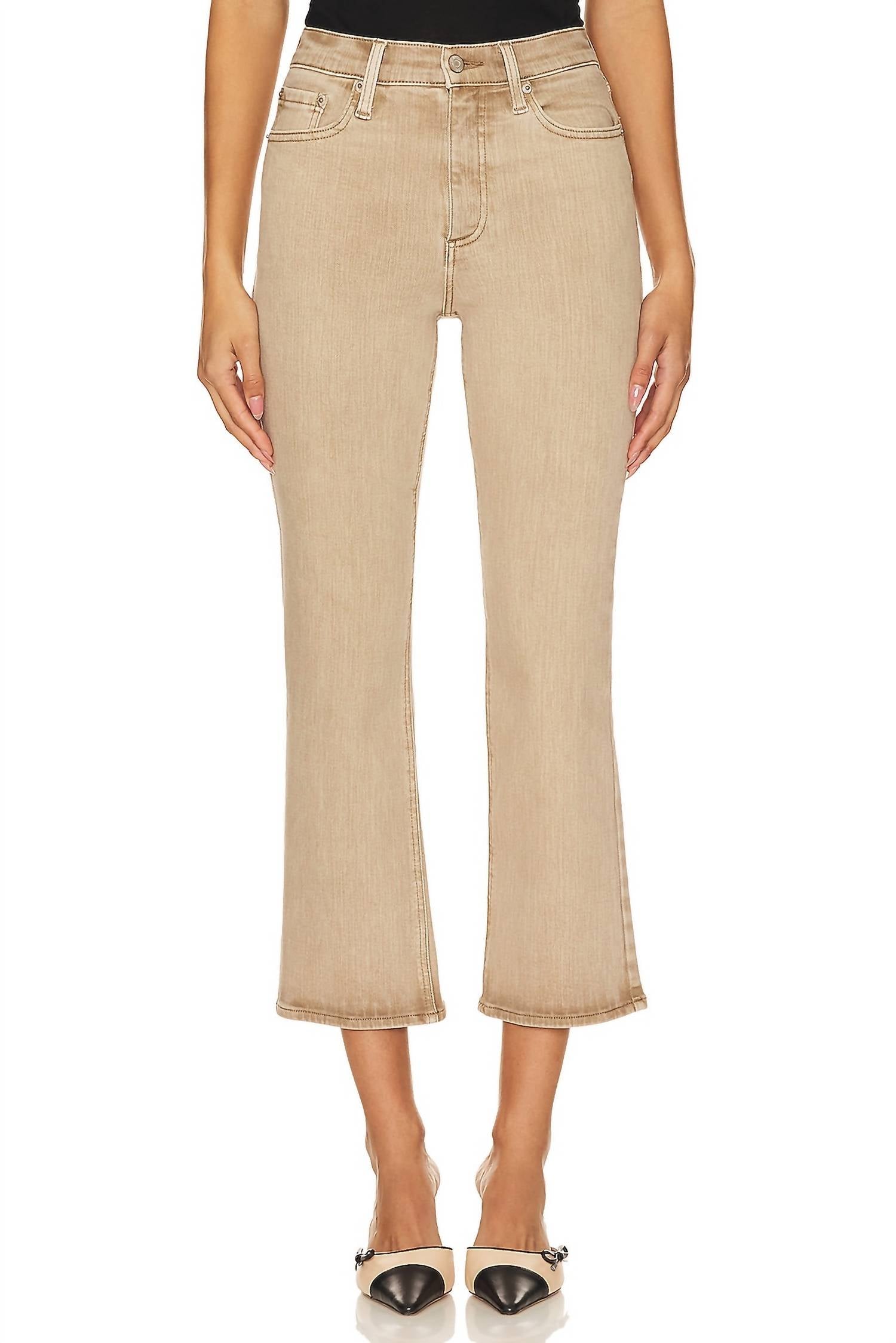 

Ленон Высокие укороченные джинсы-ботфорты в цвете минк сноу PISTOLA, Mink Snow