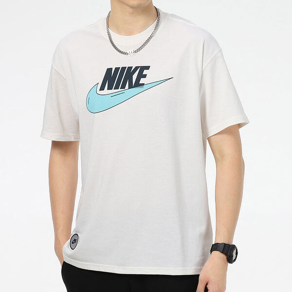 Футболка nsw tee m2z цель повседневные спортивные дышащие алфавитный принт короткий рукав Nike, белый — фото 3