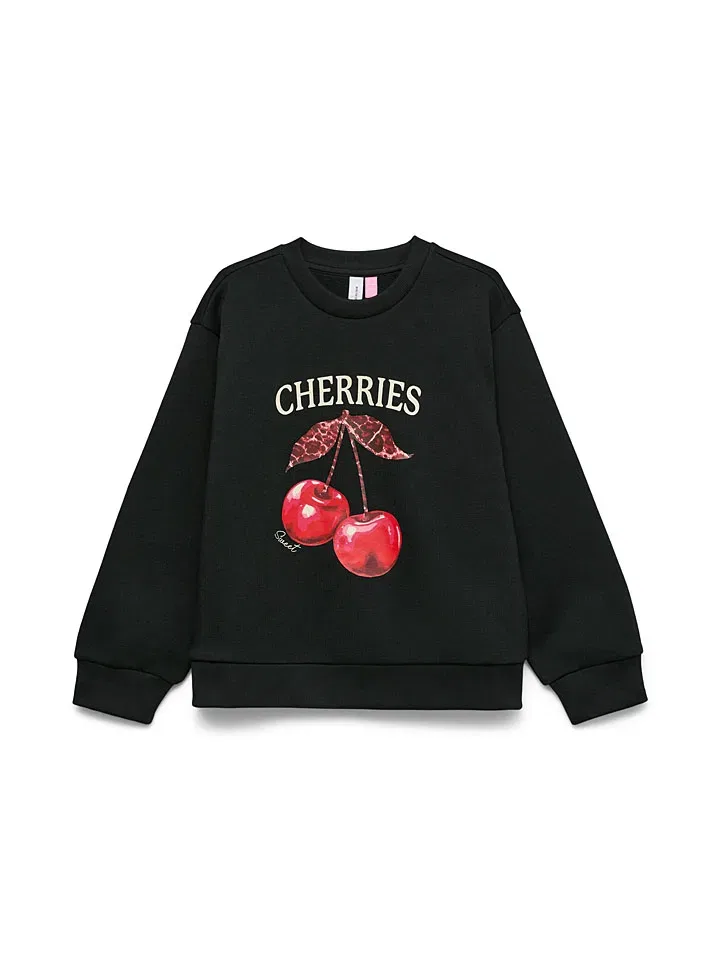 Свитер с графическим принтом Vero Moda Girl, черный