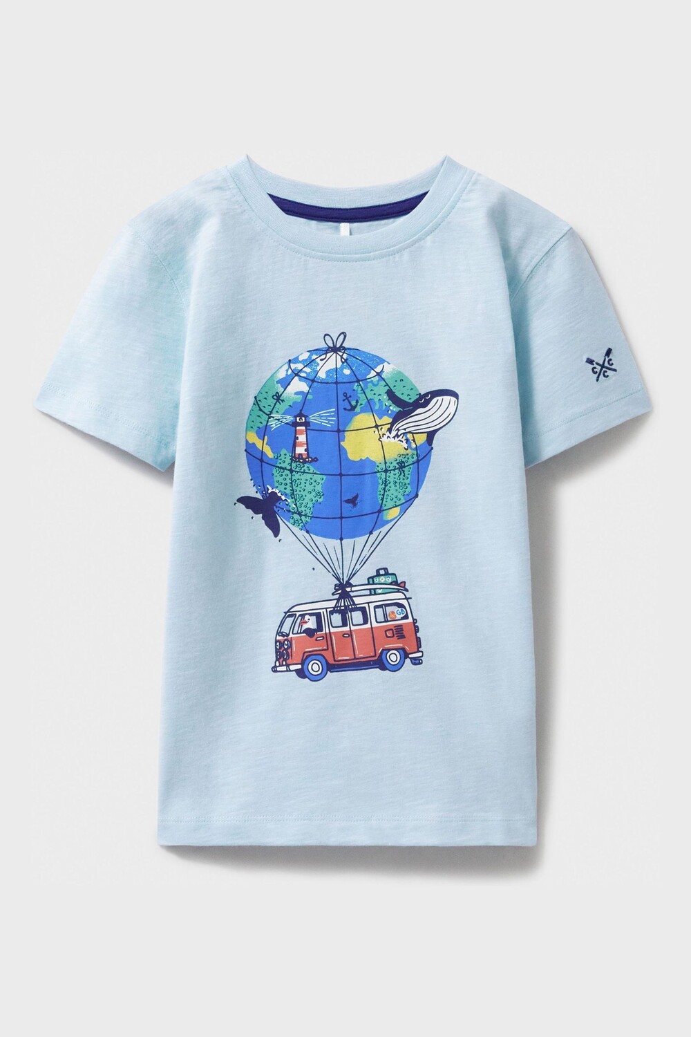

Футболка классическая из хлопка для экипажа Crew Clothing Company, синий