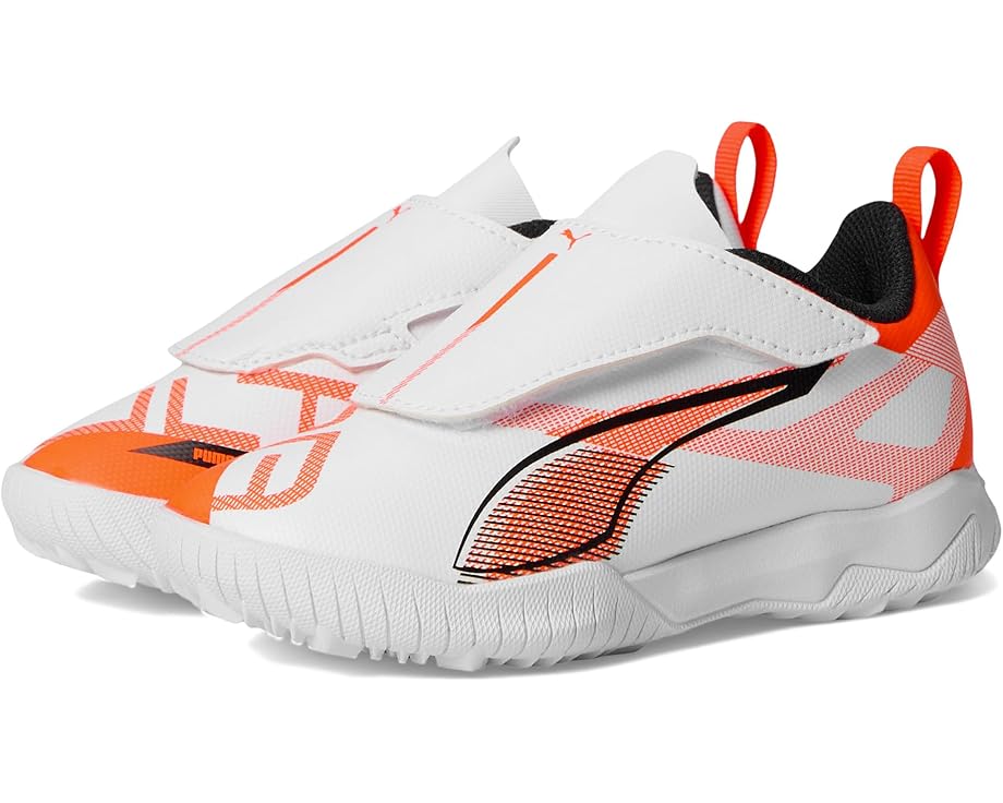 

Кроссовки PUMA Kids Ultra 5 Play Hook and Loop Turf Training, цвет PUMA White/PUMA Black/Glowing Red
