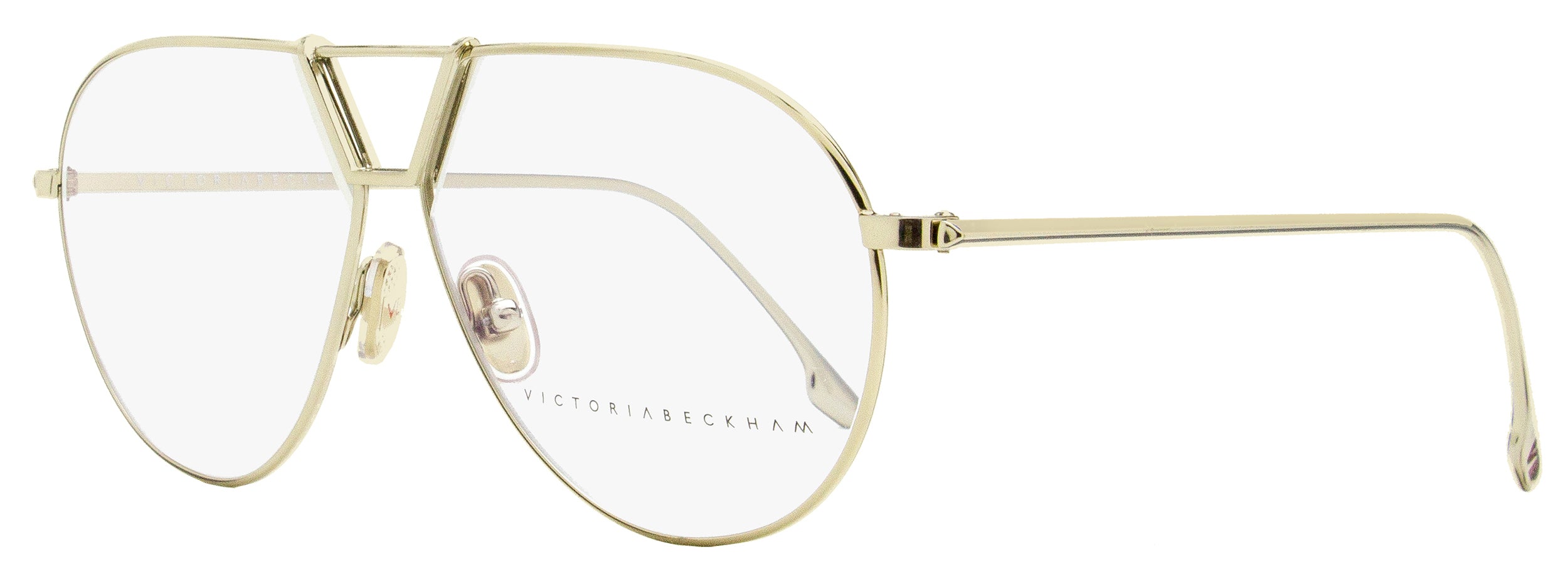 

Женские очки-авиаторы Victoria Beckham VB2106 714 светло-золотые 58 мм