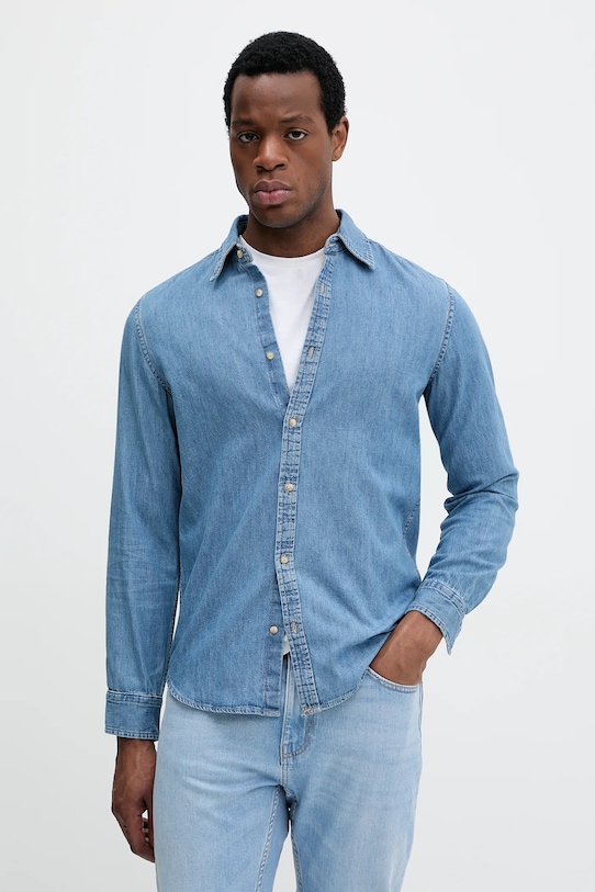 

Джинсовая рубашка United Colors Of Benetton, синий