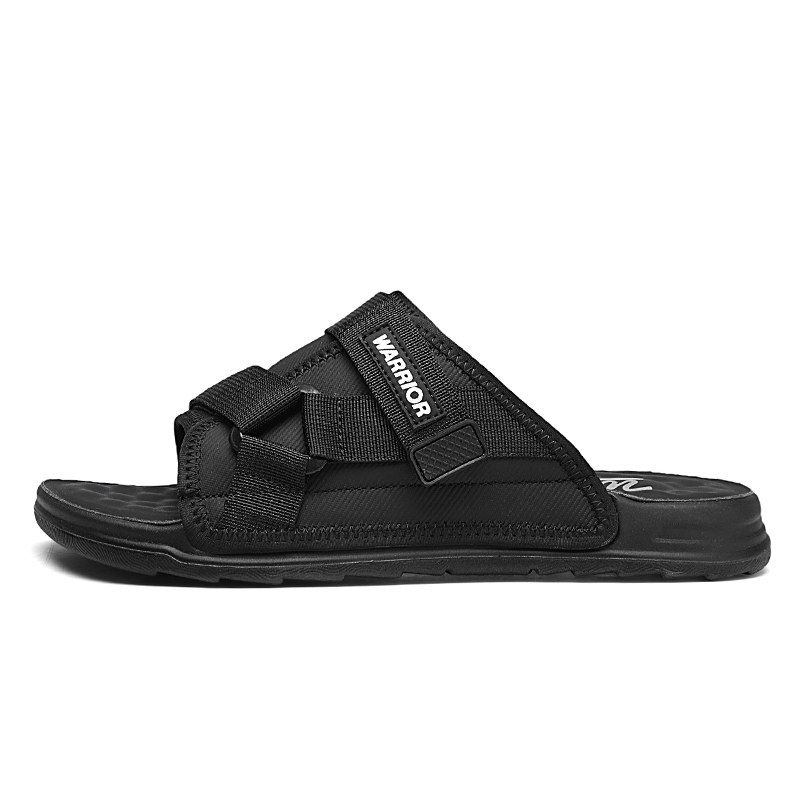 

WARRIOR Мужские антибактериальные слайдеры черные устойчивые к запаху и истиранию, цвет Black