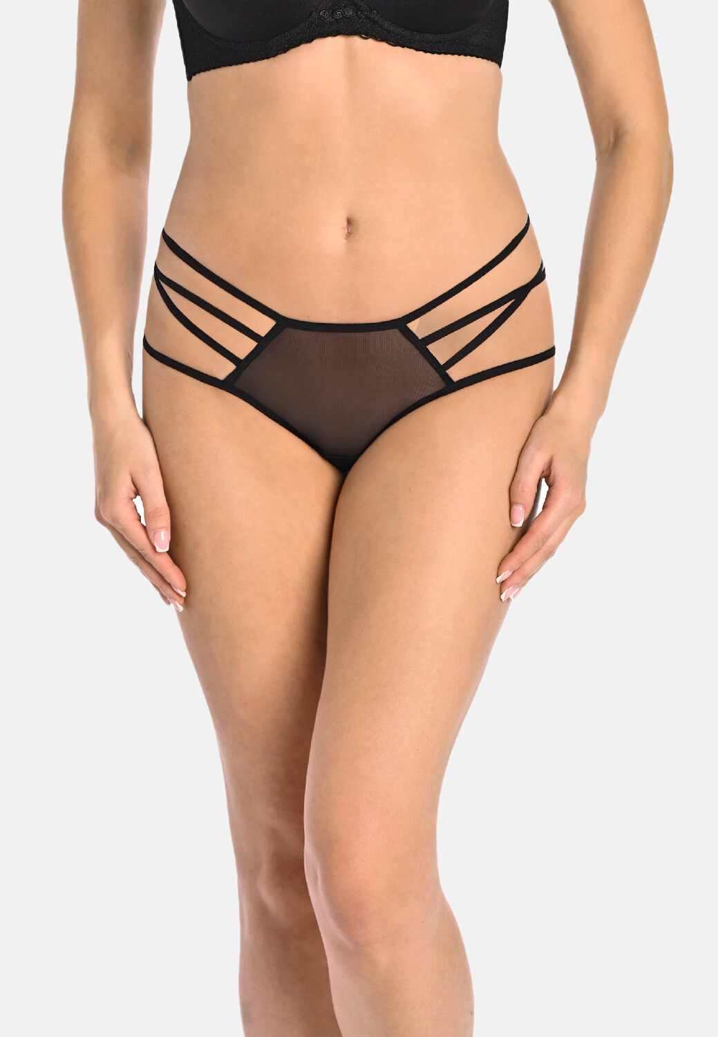 

Трусы Teyli Mesh Tanga mit Riemen für Damen Kathy, черный