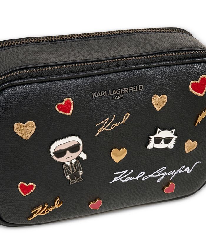 Сумка через плечо Maybelle с двойной молнией и подвеской KARL LAGERFELD PARIS, черный — фото 2