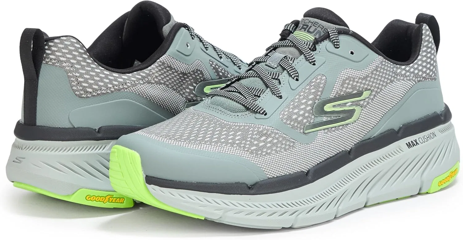 Мужские беговые кроссовки Skechers Max Cushioning Premier Vantage 2.0, Grey Lime — фото 3