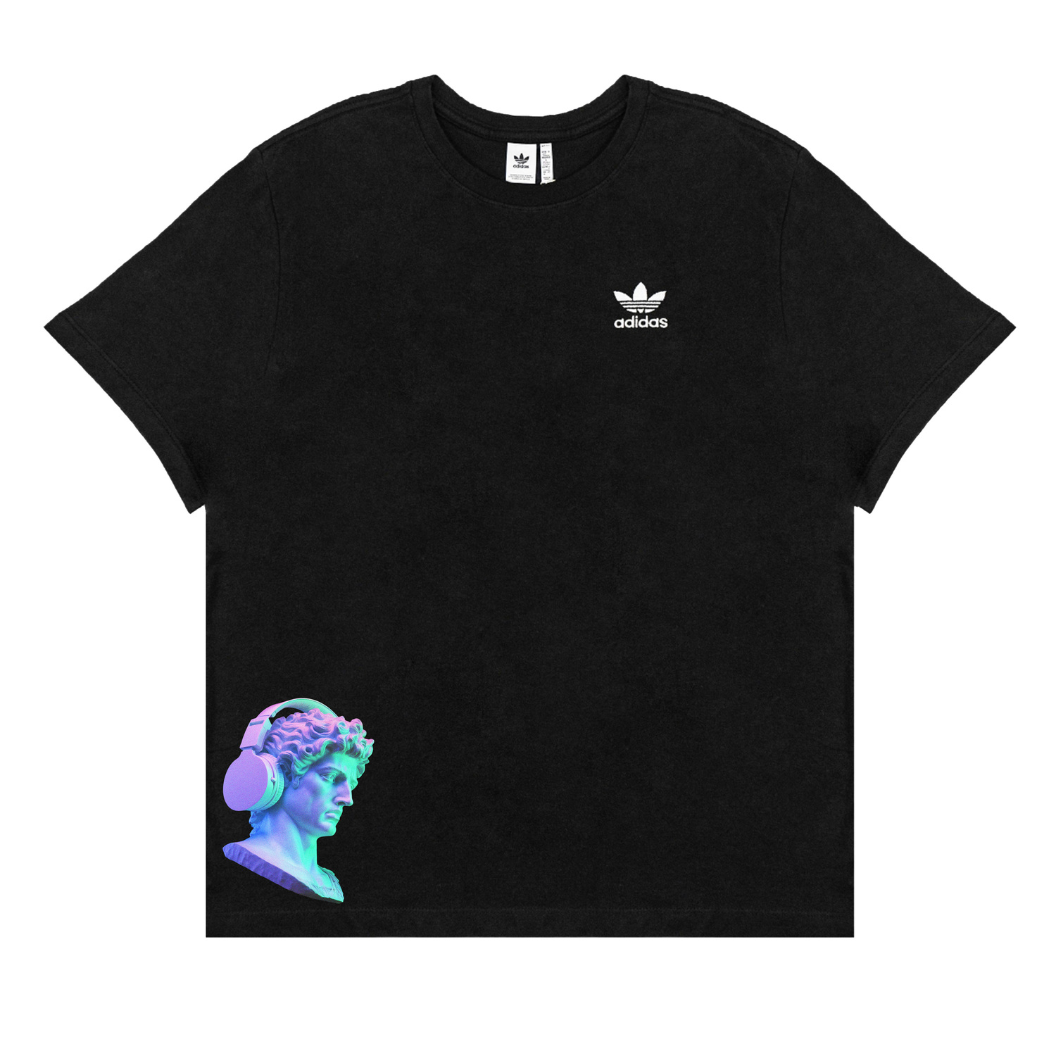 

Футболка B+F TREFOIL American Vintage Logo Print Loose Fit с короткими рукавами и круглым вырезом мужская Adidas Originals, черный