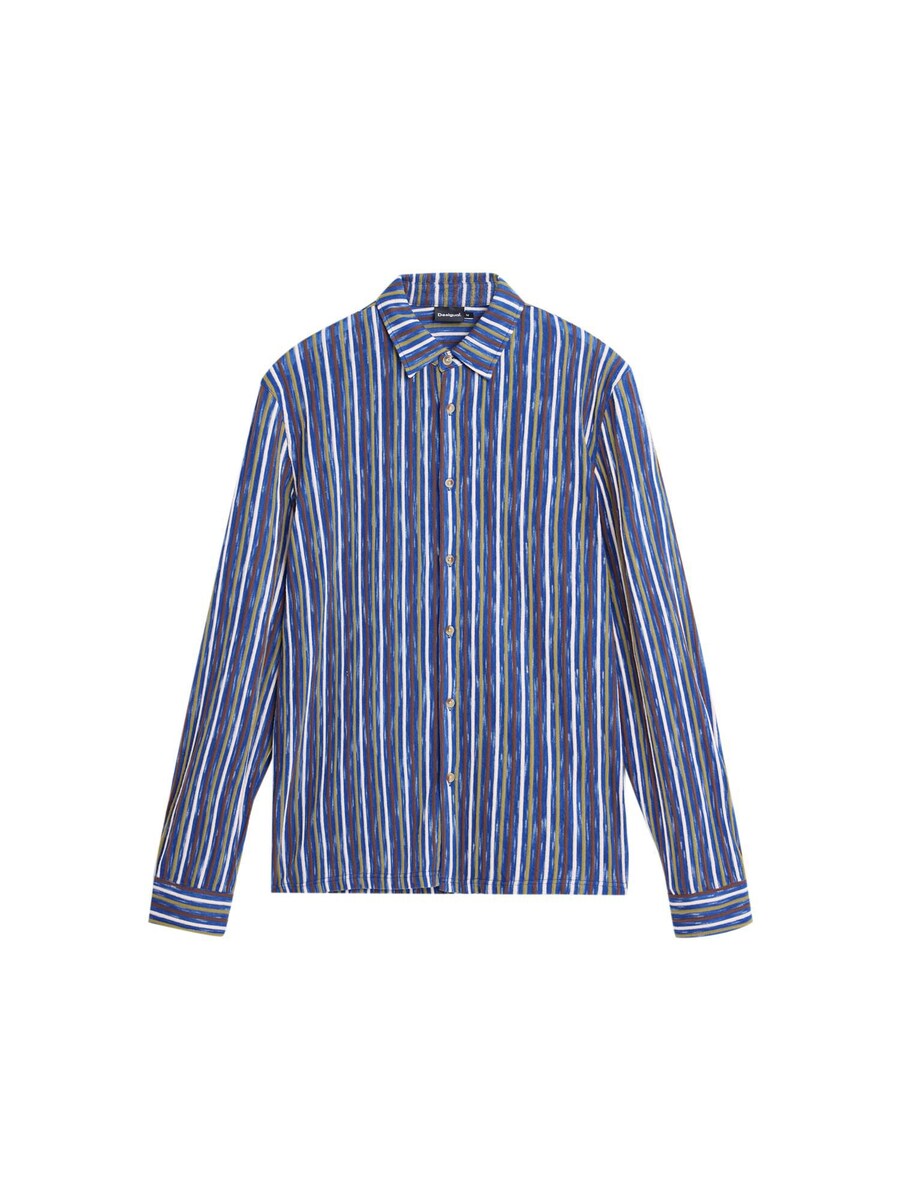 

Рубашка на пуговицах классического кроя Desigual, синий