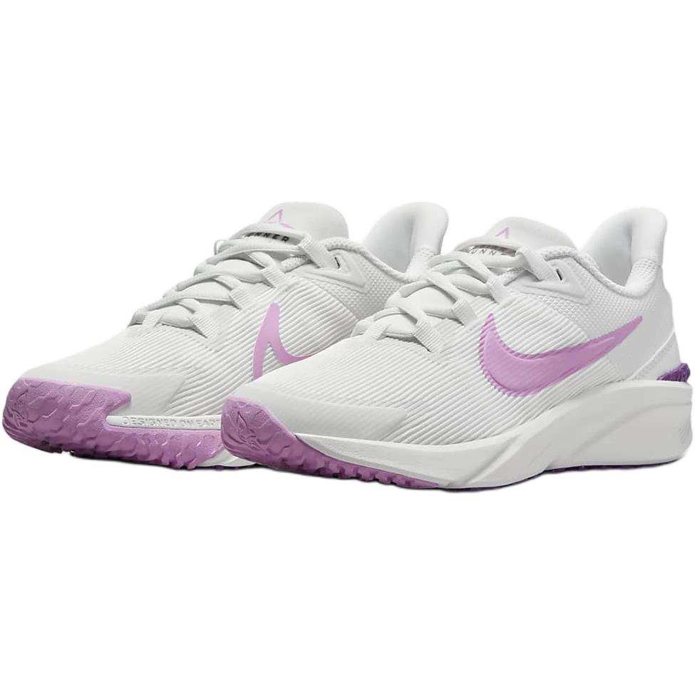 Nike Star Runner 4 устойчивые к ударам и истиранию низкие детские беговые кроссовки white — фото 4