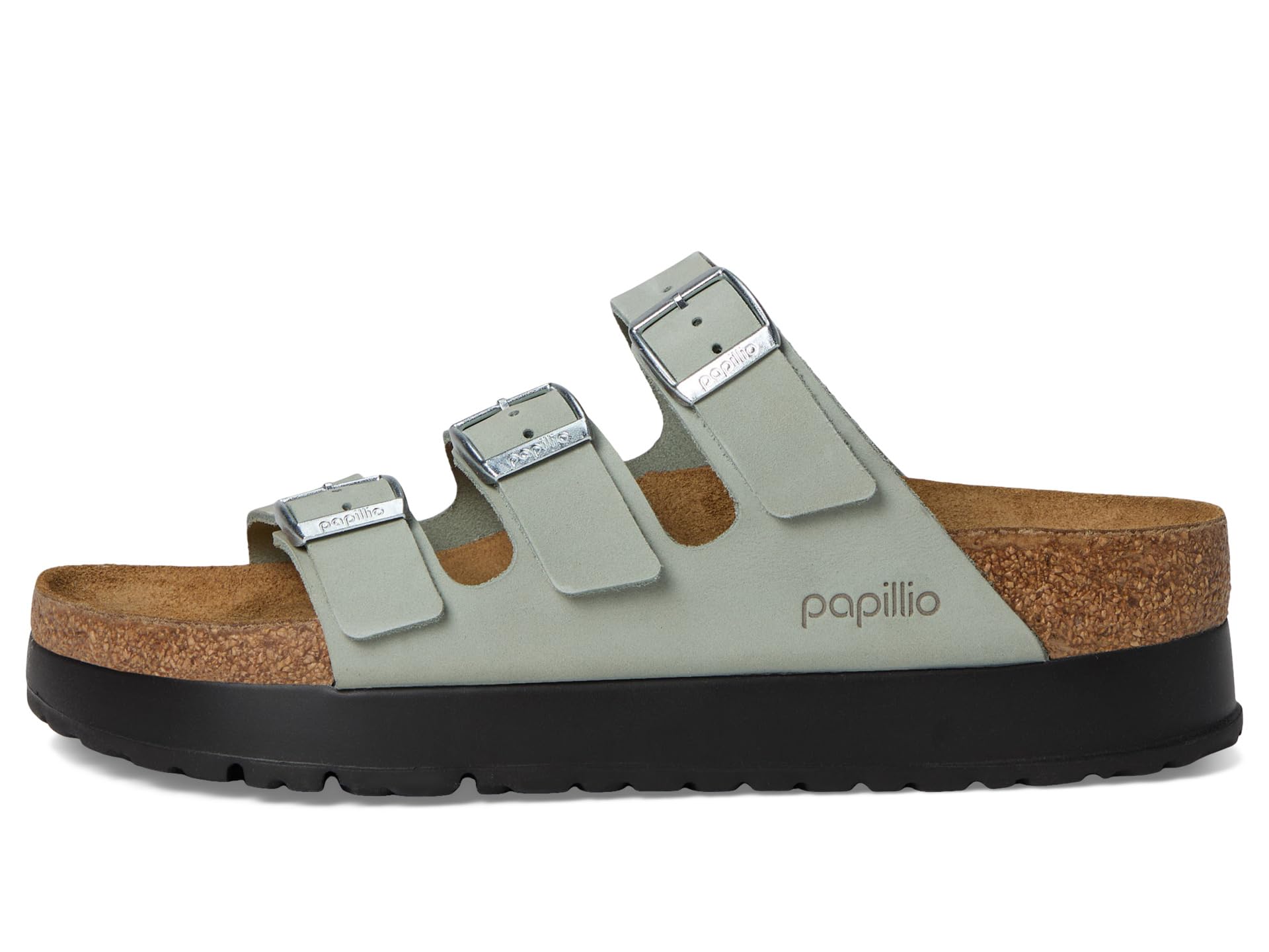 Сандалии Birkenstock Papillio By Birkenstock Florida Platform - Nubuck, Pure Sage — фото 4