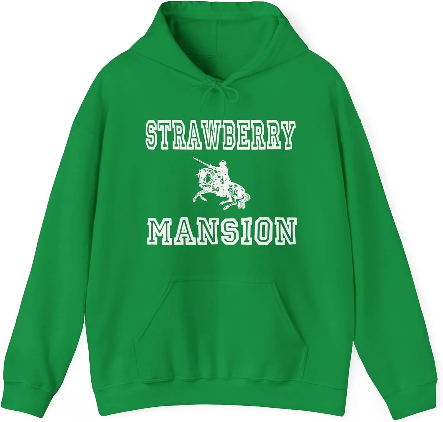 Толстовка Strawberry Mansion с капюшоном и размеры GENERIC, зеленый