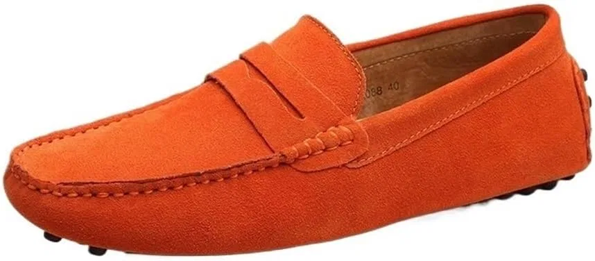 Лоферы из замши с квадратным носком, Orange UOPYNE