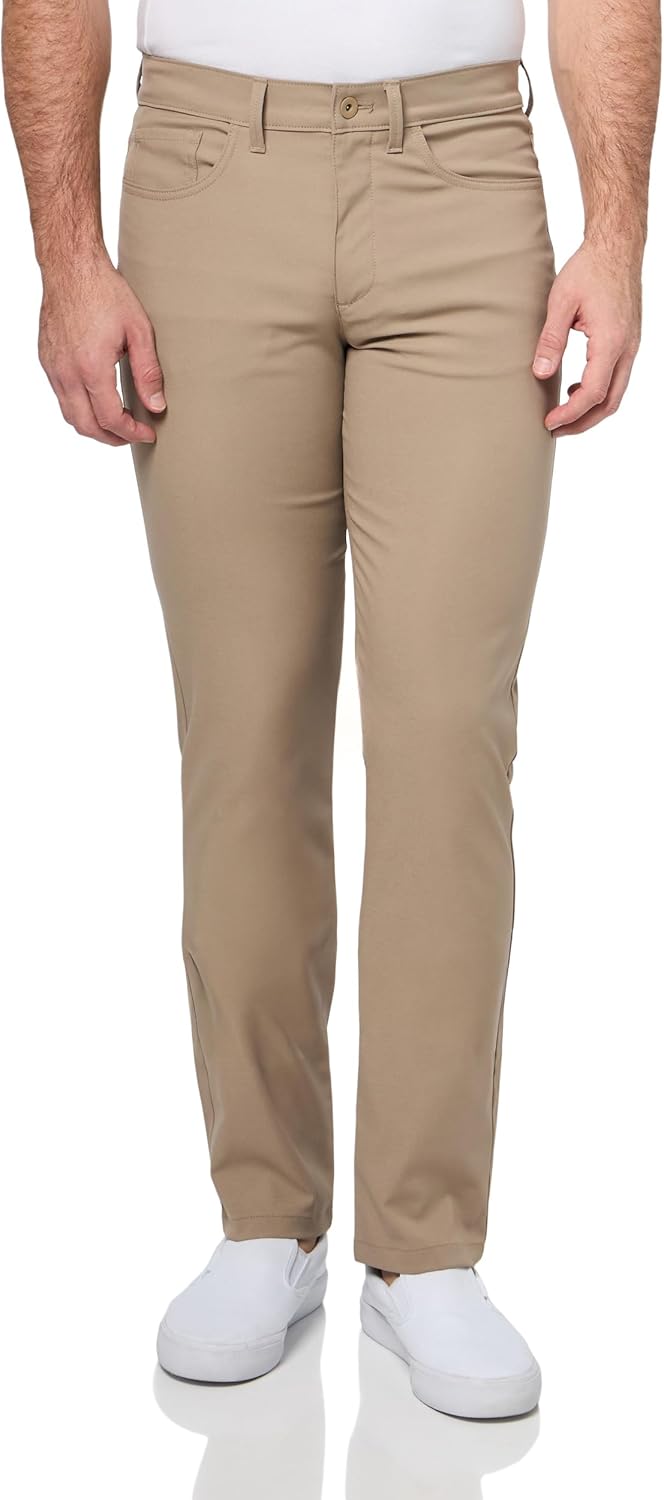 

Мужские узкие брюки Calvin Klein Hi-Stretch Tech с пятью карманами, Greige