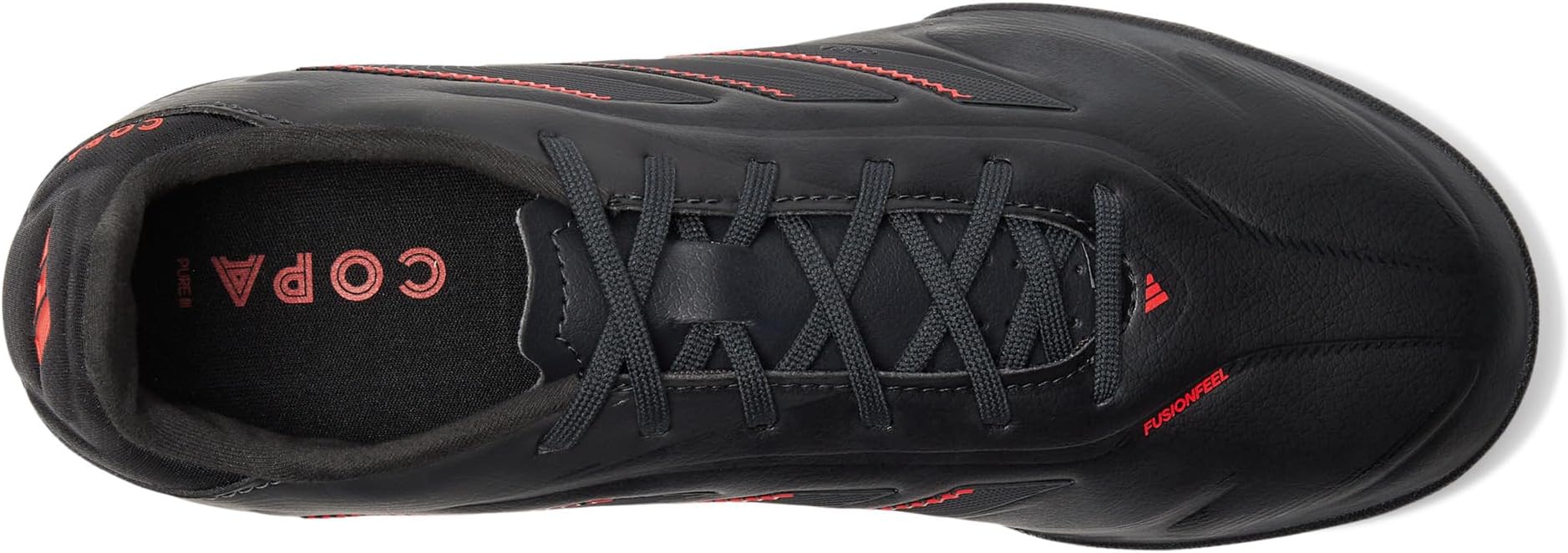 Кроссовки Adidas Kids Copa Pure 3 League Turf Soccer Cleats, Black/Carbon/Lucid Red — фото 2
