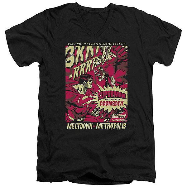 

Футболка с V-образным вырезом Superman Metropolis Meltdown Licensed Character