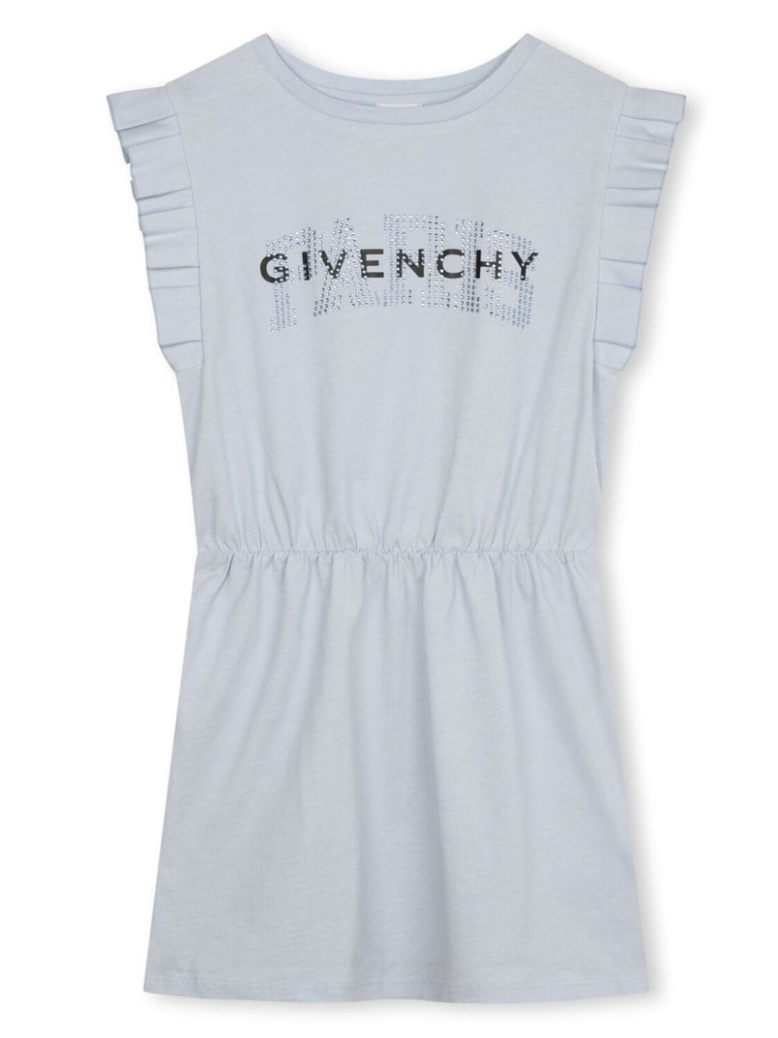 

Givenchy Kids платье с оборками и логотипом, синий