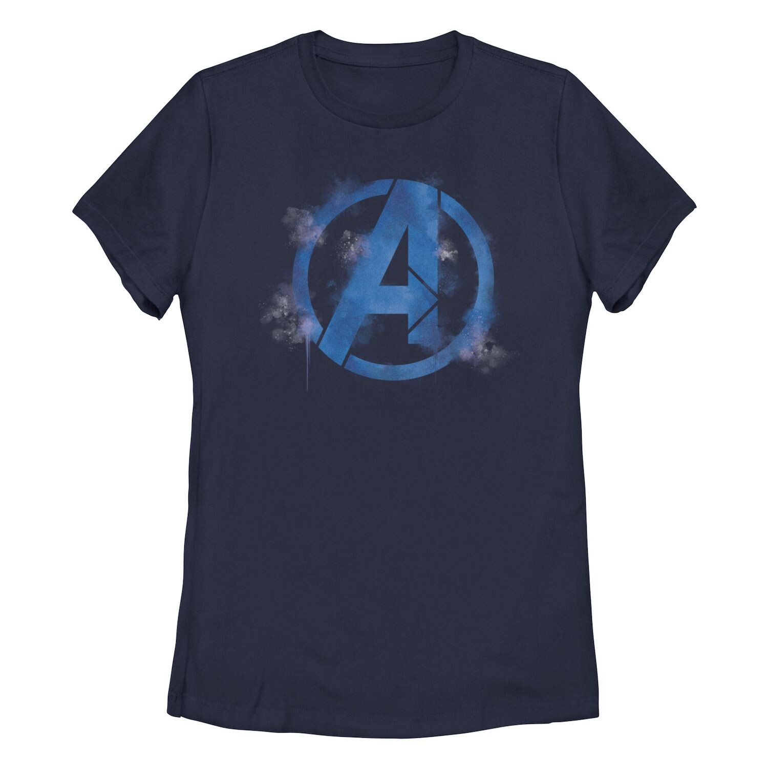 

Детская футболка с графическим логотипом Marvel Avengers, окрашенным в виде аэрозольной краски Licensed Character, темно-синий