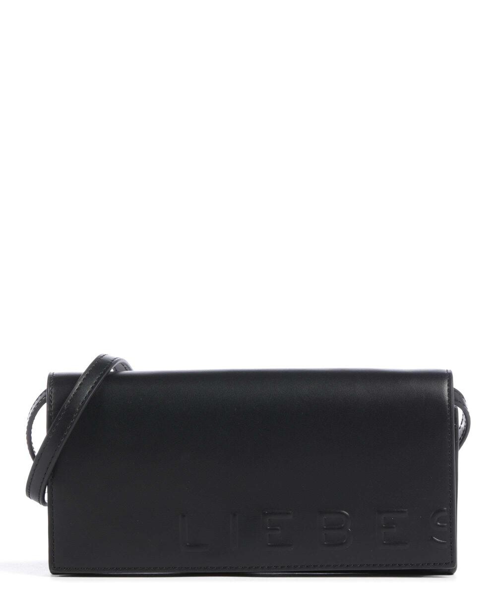 

Paper Bag Сумка на плечо Carter XS с логотипом из гладкой кожи Liebeskind, черный