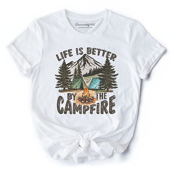 

Футболка Life is better by the campfire Ornamentallyyou, White, Белый, Футболка Life is better by the campfire Ornamentallyyou, White
