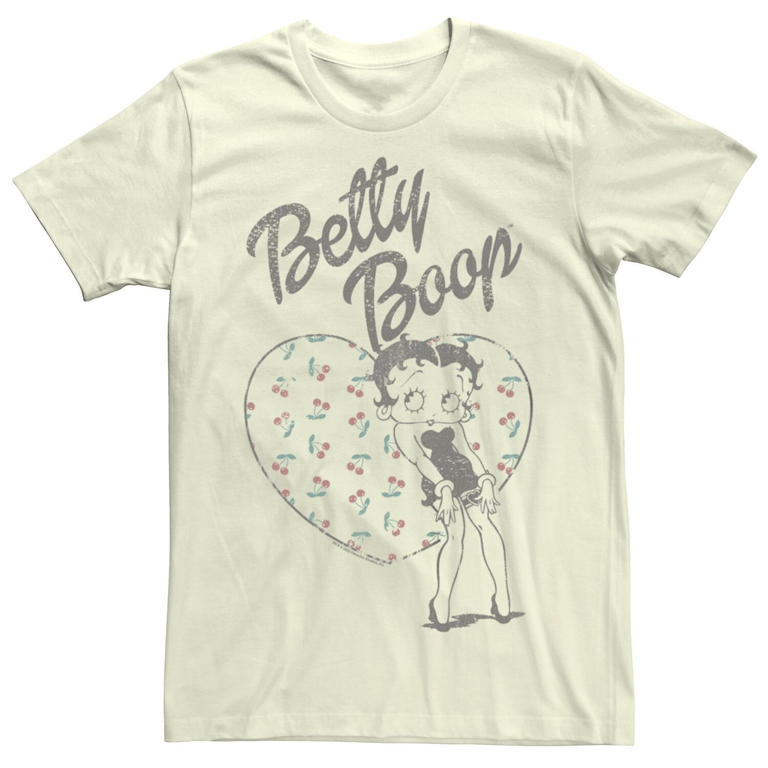 Детская футболка с рисунком бойфренда Betty Boop Cherry Heart Licensed Character