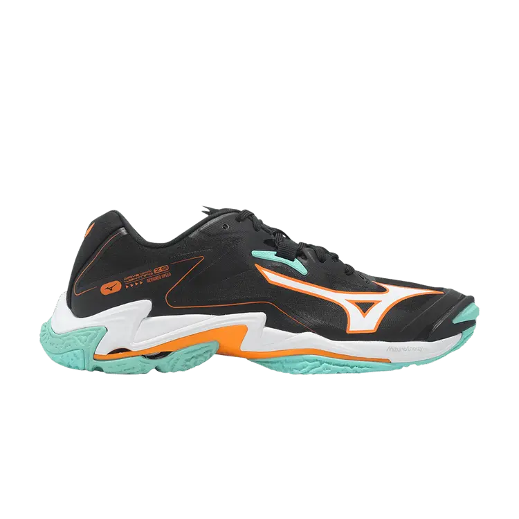 

Кроссовки Mizuno Wave Lightning Z8, Black Tangelo Ice Green