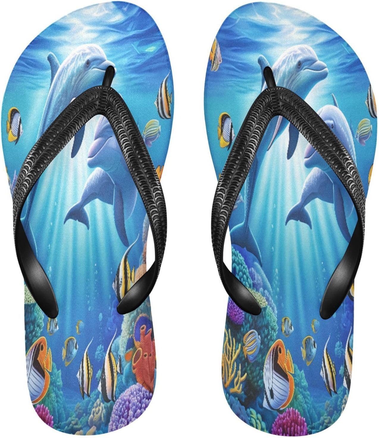 

Вьетнамки Dolphin Reef Blue для пляжа с душем, резиновые нескользящие летние шлепанцы для женщин и мужчин, обувь для прогулок Sinestour