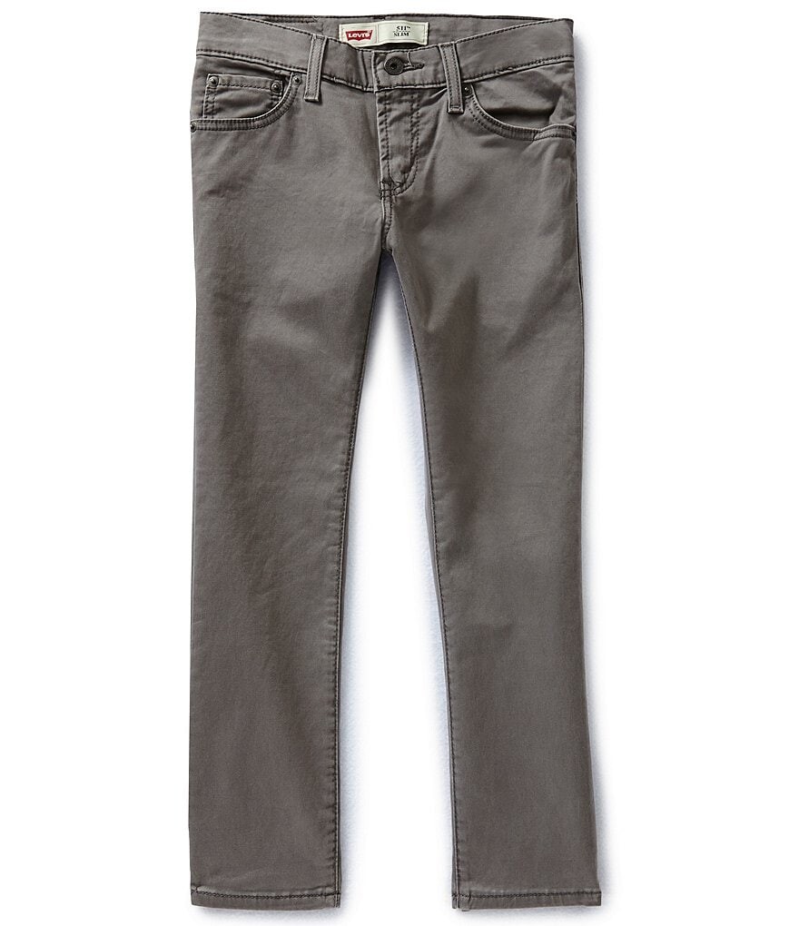 

Замшевые брюки узкого кроя Levi's Big Boys 8-20 511, серый