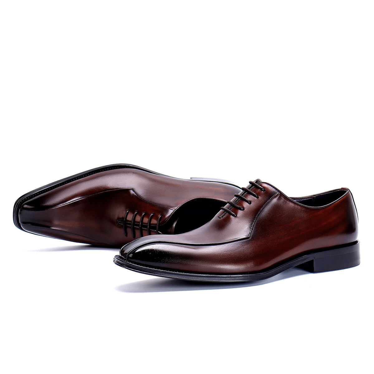 Туфли ASTON M.JAZZ Dress Shoes Men Low-Top, цвет Coffee — фото 4