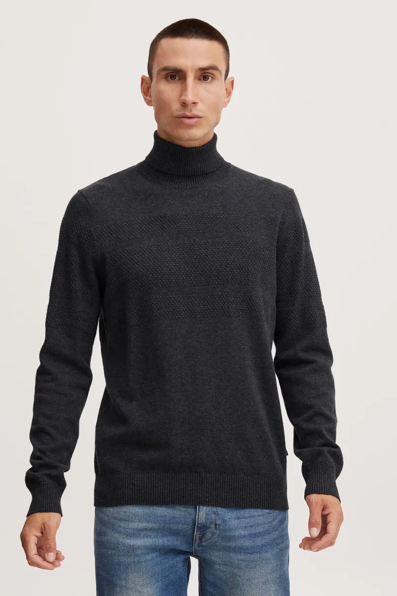 

Свитер с высоким воротником из смесового материала "BLEND BHPullover", цвет Charcoal Mi