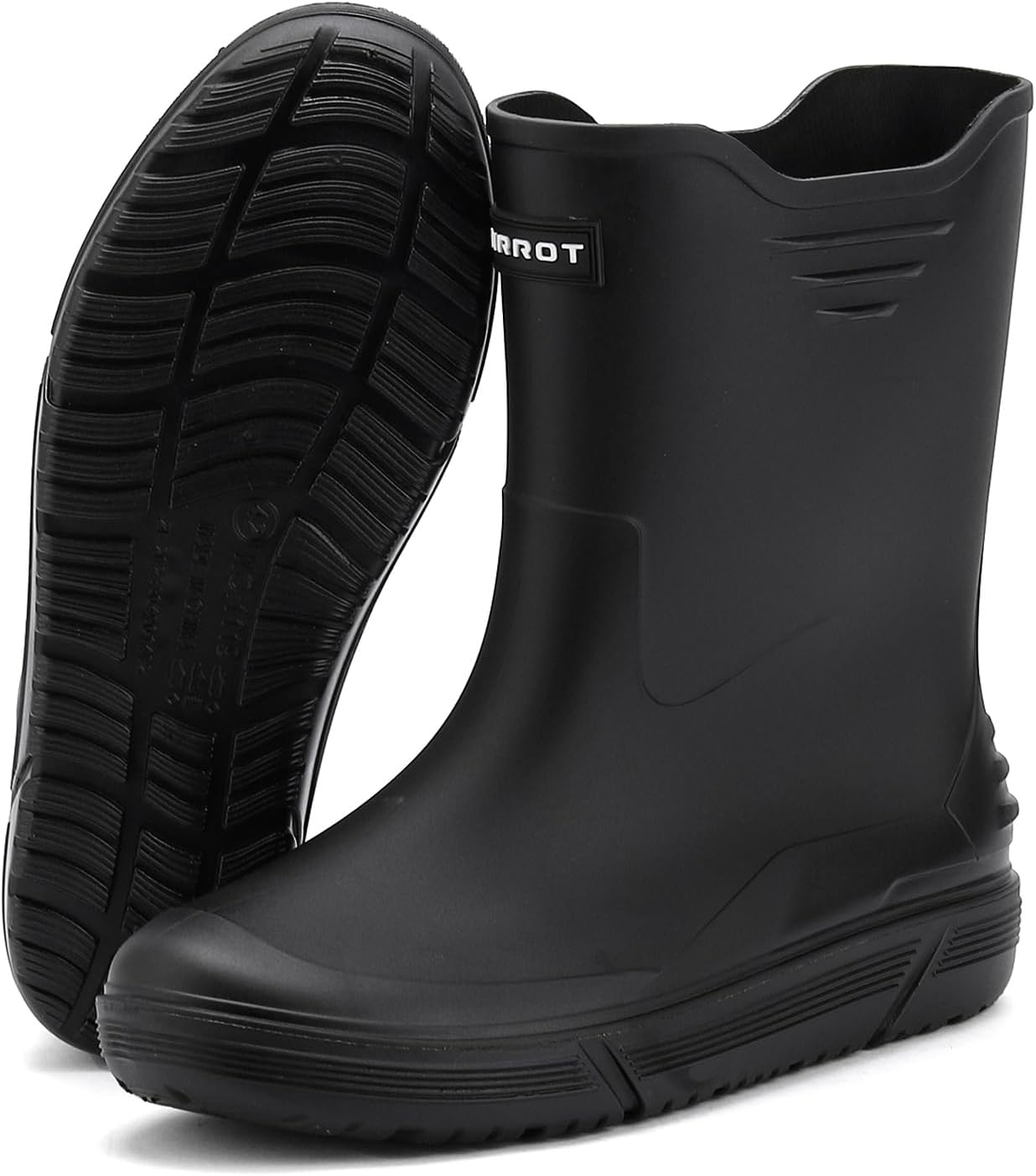 

Резиновые сапоги Hsttgsr для мужчин, водонепроницаемые, модные, с нескользящей подошвой, для работы на улице и садовых работ, средней длины, удобные, легкие, для рыбалки и альпинизма, черный