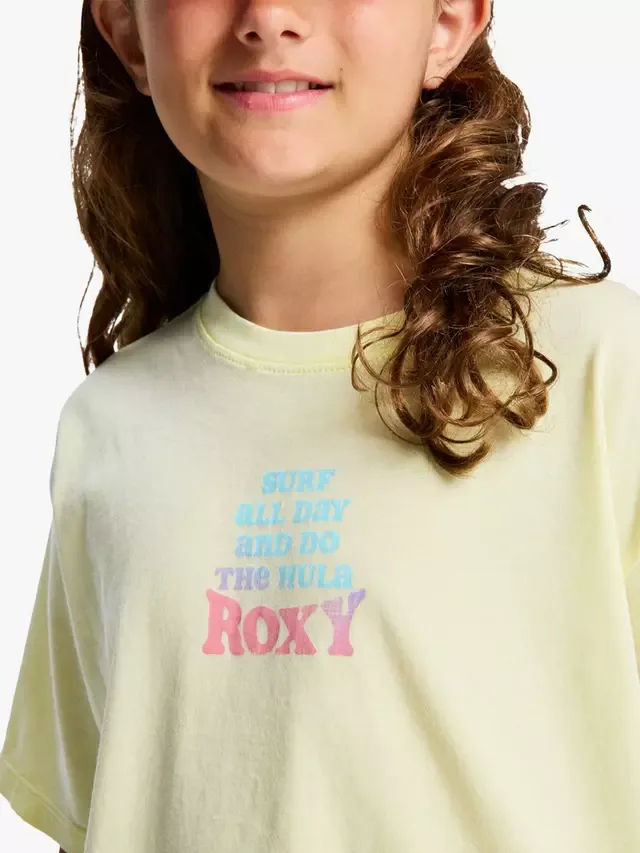 Детская футболка с графическим изображением ромашки, цвет Daiquiry Green Roxy — фото 3