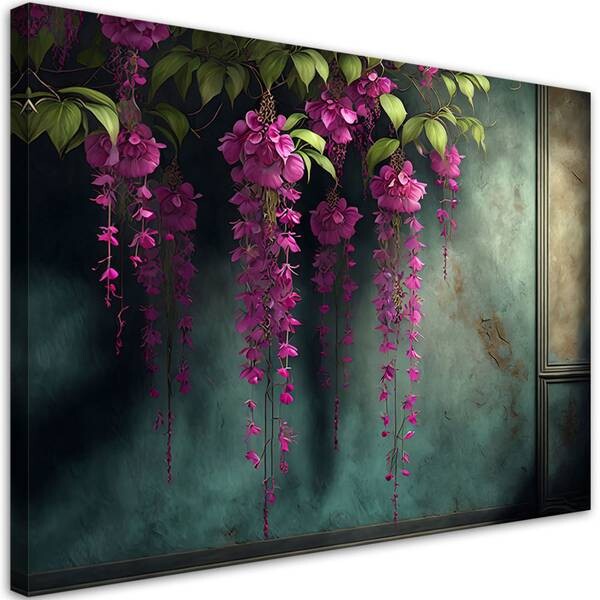 

Картина арт-принт KUNSTLOFT Hanging Purple Flowers 6, зеленый