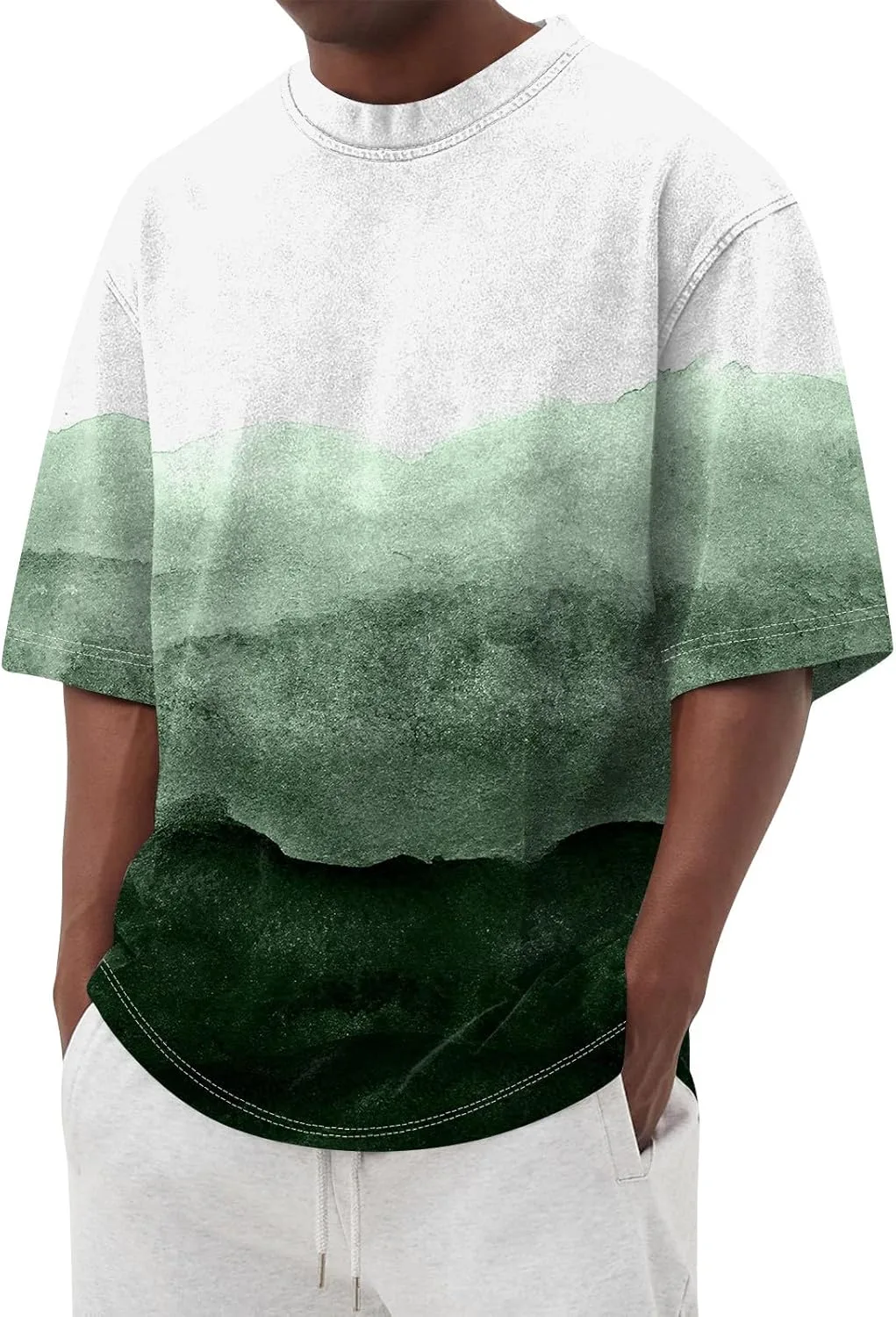 

Мужская футболка Casual с принтом, короткий рукав, S-5XL WENKOMG1