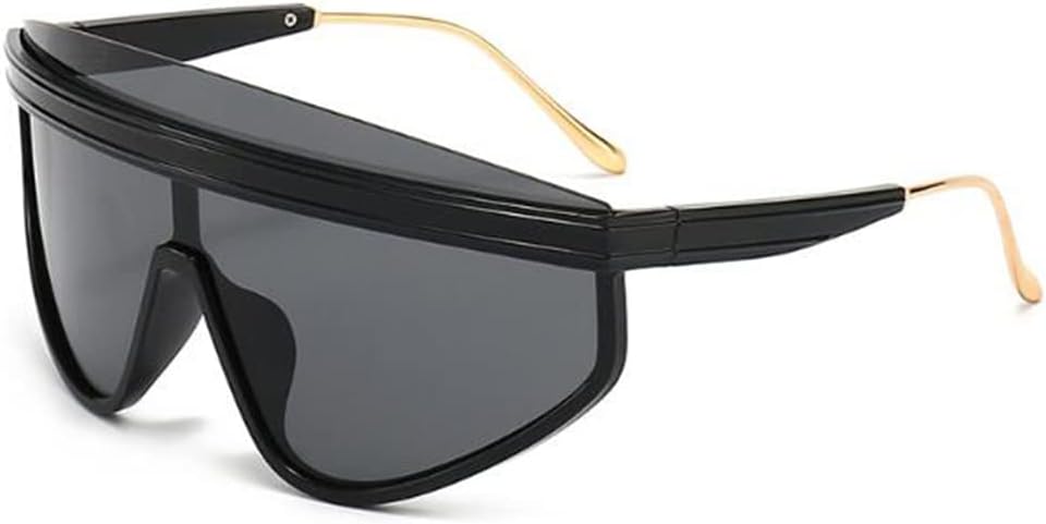 

Персонализированные солнцезащитные очки в крупной оправе с металлическими дужками, модные очки-«жабы» с зеркальными линзами для уличной фотосъемки PUB, Black Frame Black Gray Flakes