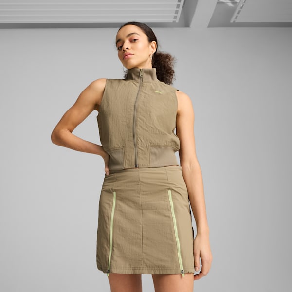 

Женский тканый жилет с застежкой-молнией Dare To Puma, коричневый