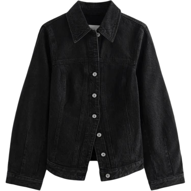 

Abercrombie＆Fitch Джинсовая куртка женская черная, Black