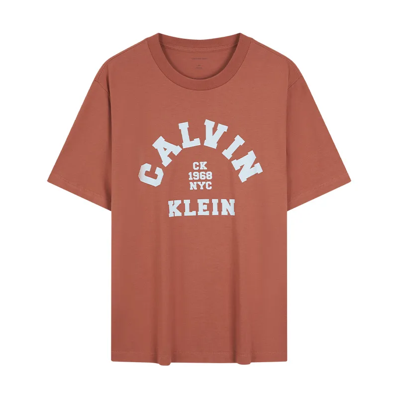 Футболка мужская с круглым вырезом Calvin Klein, RMA-Caramel Brown — фото 3