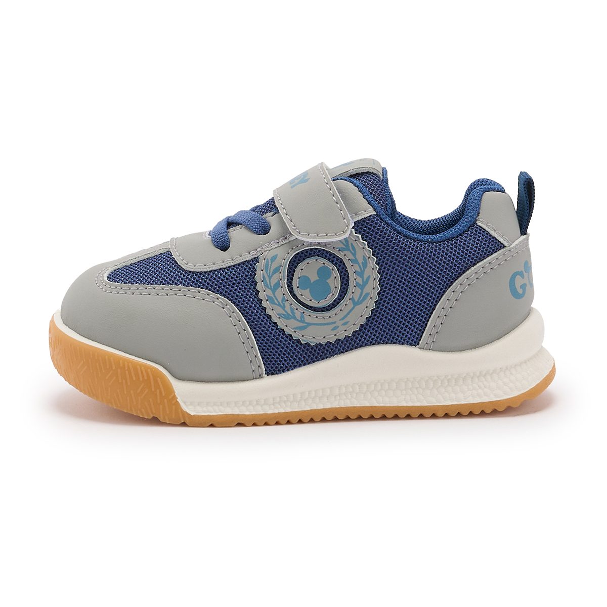 

Mickey устойчивые к истиранию дышащие низкие детские повседневные кроссовки для детей 3-7 лет Disney, серо-голубой