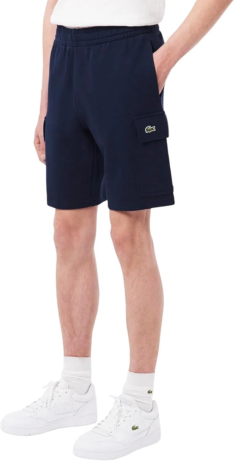 Мужские хлопковые флисовые шорты-карго Lacoste — фото 2