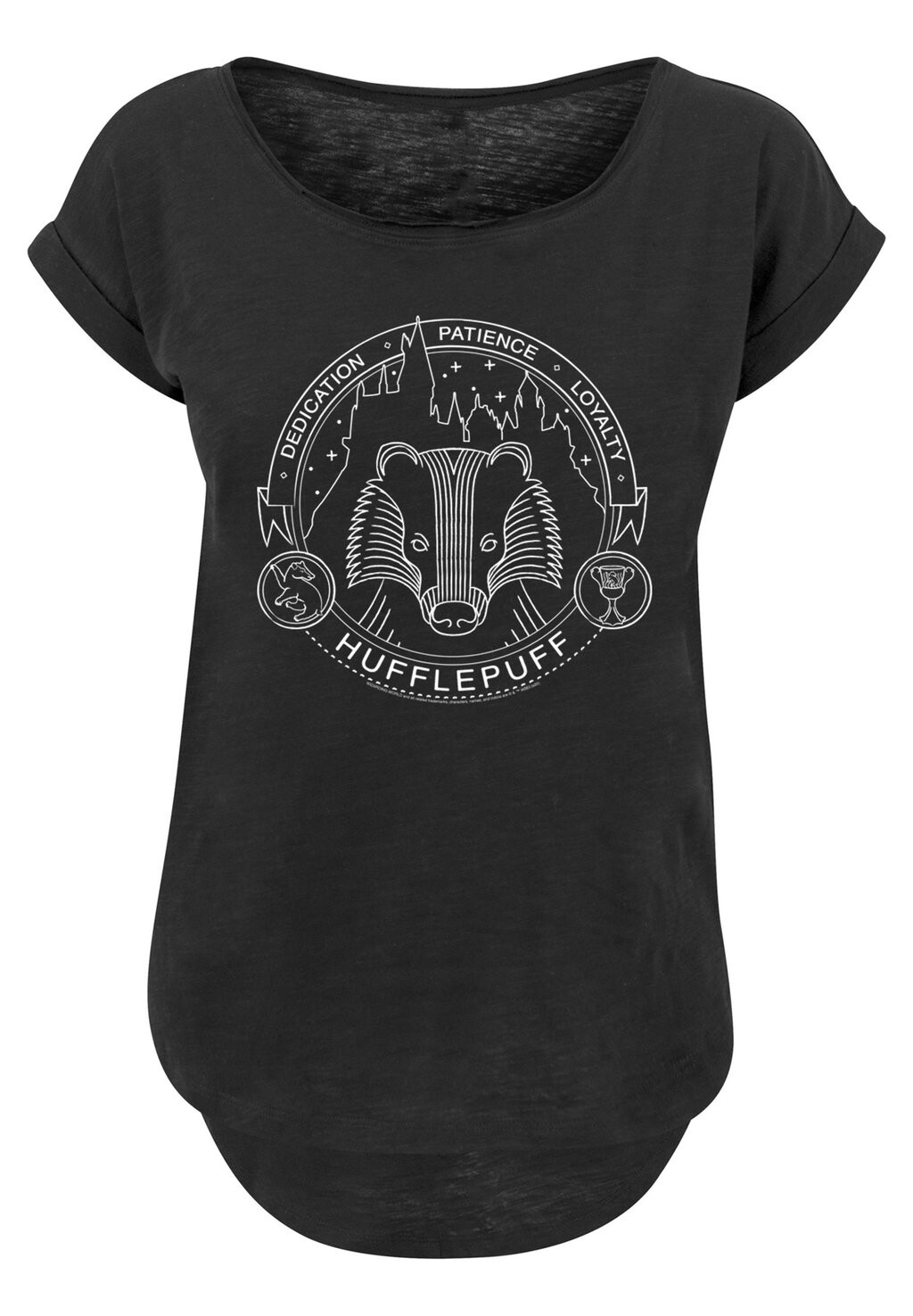 

Футболка с принтом HARRY POTTER HUFFLEPUFF SEAL F4NT4STIC, черный
