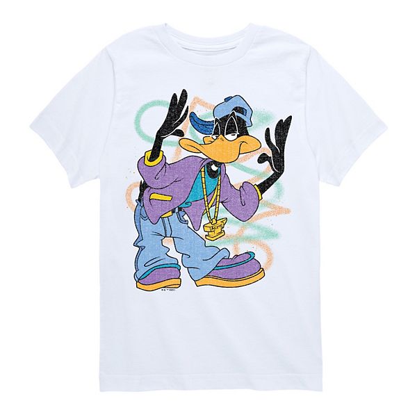 

Футболка с ретро-принтом Looney Tunes Daffy Duck для мальчиков 8-20 Licensed Character, White
